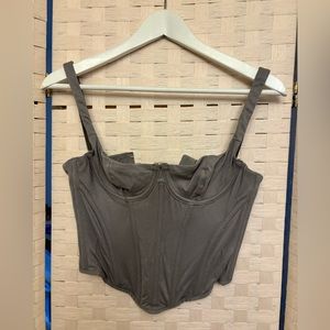 skims cotton corset top xs